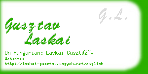 gusztav laskai business card